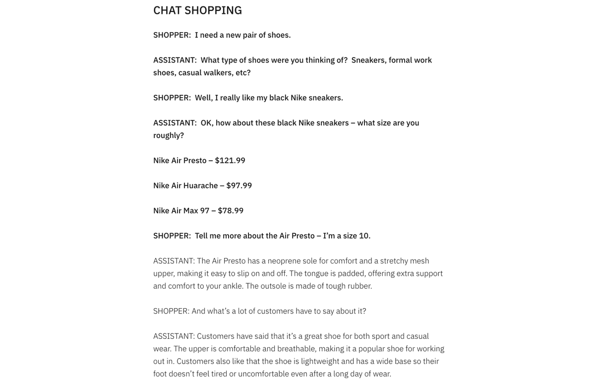 8/n Chat shopping example (personal)