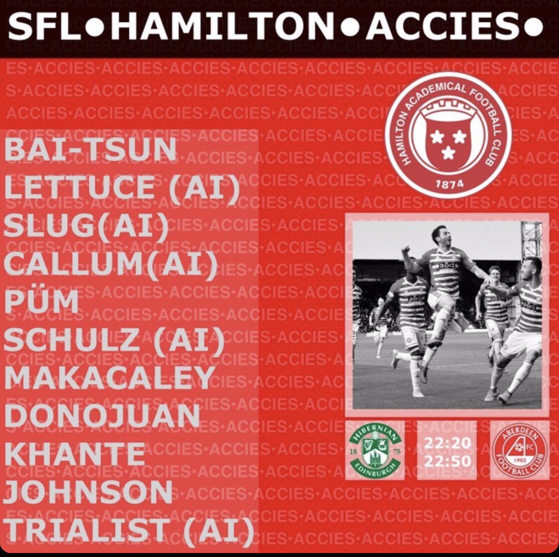 SFL Hamilton Academical FC tweet media