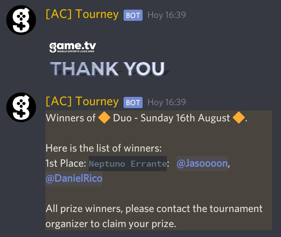 Volvimos a los torneos esta semana, logrando llegar a semifinales en individual, y hoy se logró el título junto a <a href="/DanielRCH10/">DanielR</a>, gracias por el carrito bro!!! <a href="/ares_cup/">The Ares Cup</a> 🔥⚽️👏🔥⚽️👏