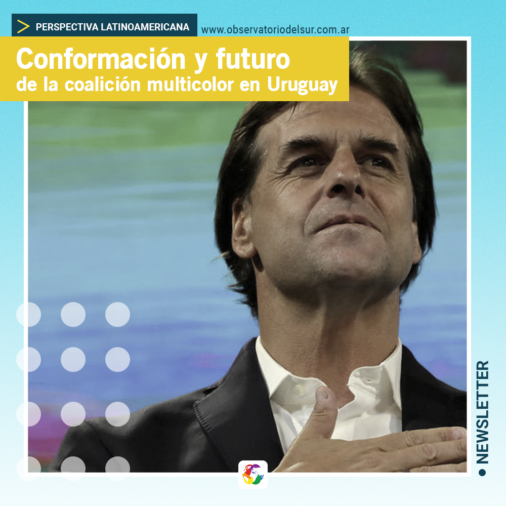 #PerspectivaLatinoamericana | CONFORMACIÓN Y FUTURO DE LA COALICIÓN MULTICOLOR EN URUGUAY

Análisis político de la Coalición conformada en 2019 por los partidos opositores al Frente Amplio en Uruguay, que llevaron a Luis Lacalle Pou a la presidencia.

👉 observatoriodelsur.com.ar/perspectiva-la…