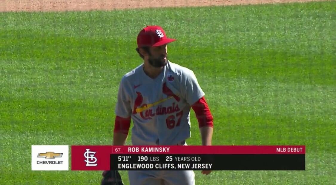 19,792nd player in MLB history: Rob Kaminsky- 1st round pick out of HS by STL in '13- traded to CLE for Brandon Moss in July '15- missed most of '17 w/ elbow injury- moved to bullpen in '18- elected free agency in Nov. '19- signed back with STL in Dec. '19