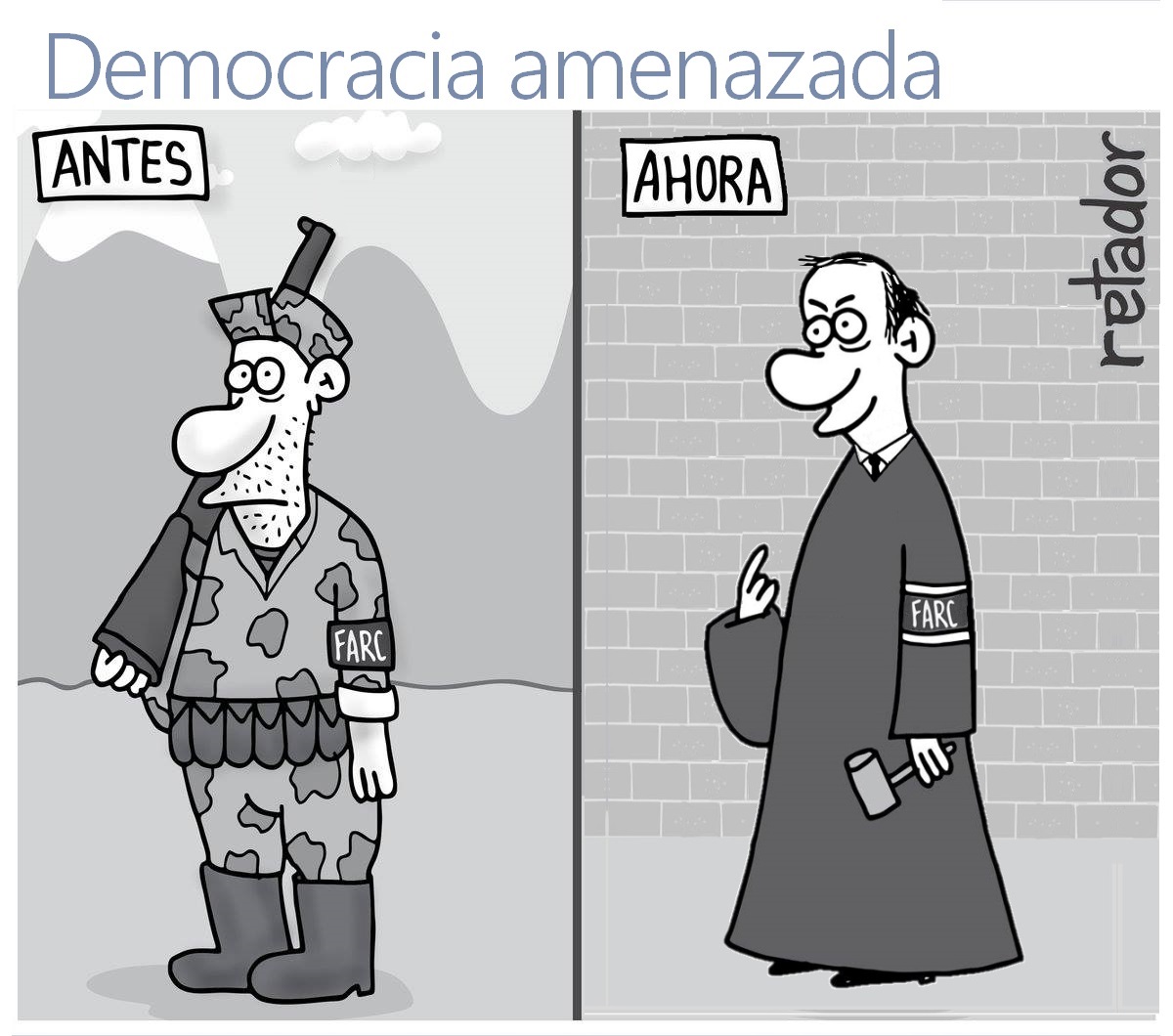 Rettador's tweet photo. Para qué hacer campañas, ganar plebiscitos y elegir presidentes si los que finalmente mandan en 🇨🇴 son unos magistrados de izquierda que NADIE ha elegido en las urnas?Hacer reformas profundas con una Constituyente es única salida que nos está quedando para preservar la democracia https://t.co/JXSzE7d2vL