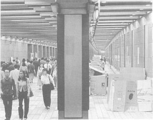 The debate is the same as the one over development in Shinjuku 30 years ago. Access to the new Tokyo Metroplitan Government building, next to Chuo Koen, ran through areas used by a large homeless population, which wasn't regarded as a good civic image.