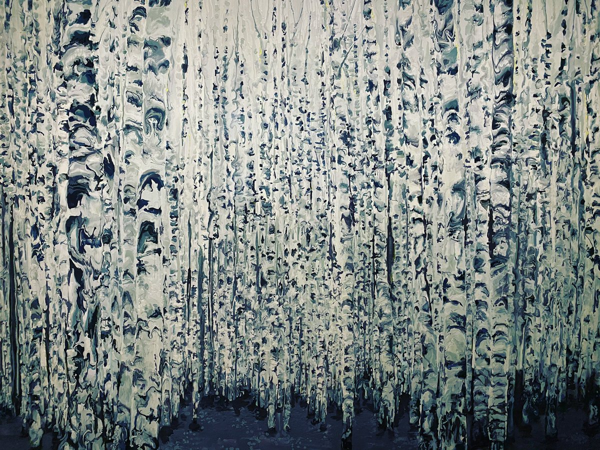 warer's tweet image. As a lover of trees, the #amongthetrees exhibit @haywardgallery is stunning. 
Peaceful and disturbing.

Rodney Graham, Kirsten Evergerg, Roxy Paine, Sally Mann. Just a few of the amazing artists.