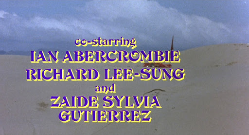 We've come to our first Chuck Norris entry (Cannon's other leading man besides Charles Bronson) and it's his first attempt at something more light-hearted. FIREWALKER is a fun movie, if critically trashed. But take a look that beautiful credit typeface/coloring.