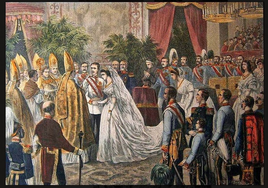 The couple were married eight months later in Vienna at the Augustinerkirche on 24 April 1854. The marriage was finally consummated three days later, and Elisabeth received a dower equal to US $240,000 today.