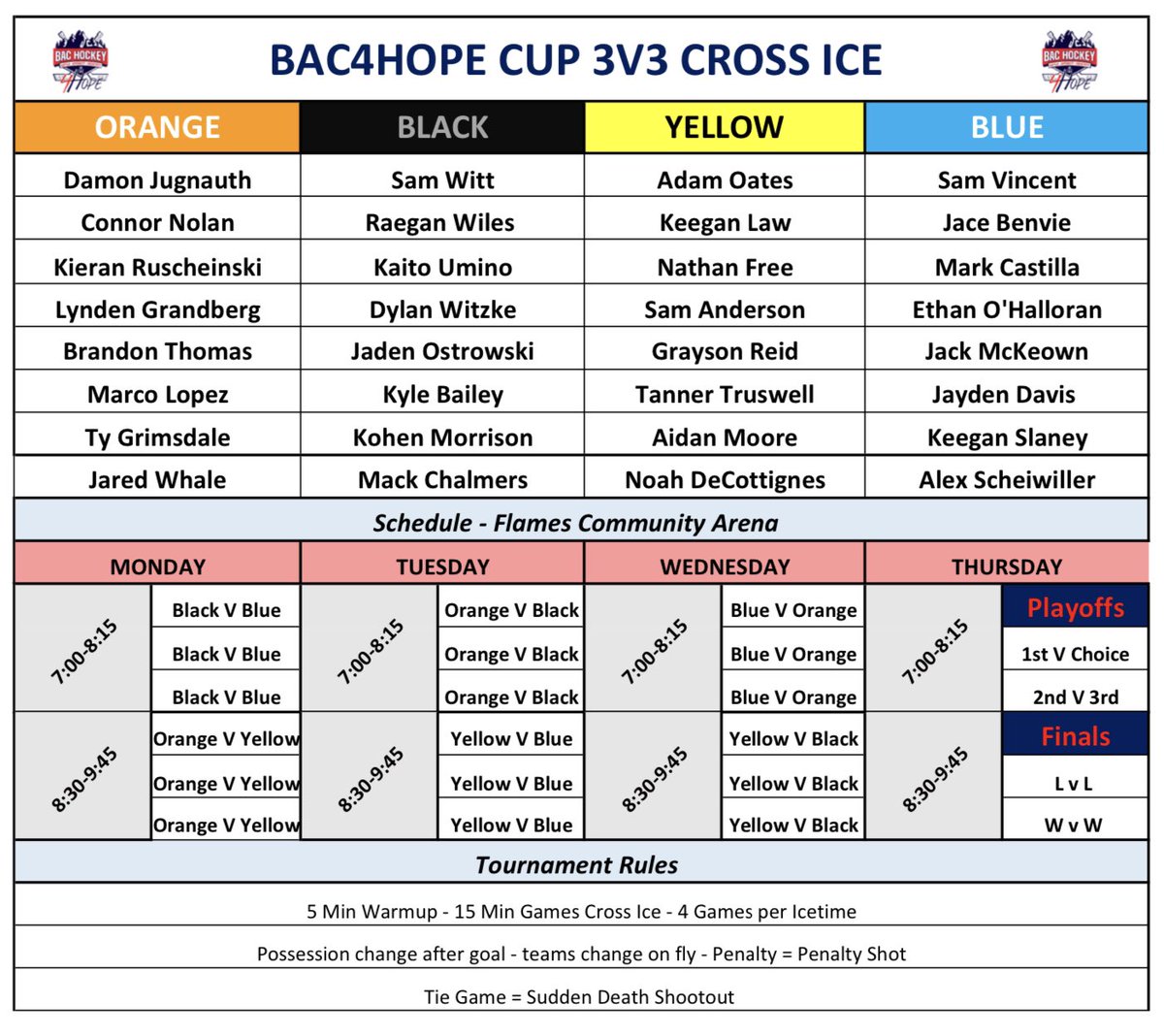 BLCourchene's tweet photo. We’re back tomorrow morning with another jam packed, competitive week.   

Here’s a look at schedules and lineups for all the action. 

Spectators allowed at 4v4, and 5v5... not 3v3!

Looking forward to another great week with the players and @lanks89 #yyc https://t.co/x043X676FV
