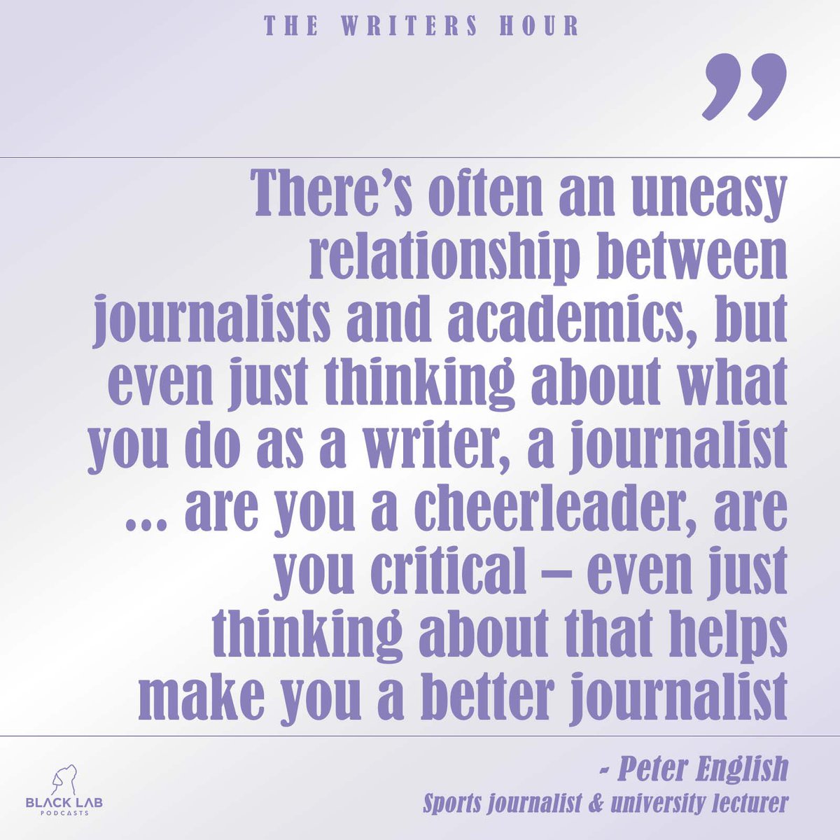 🚨New episode!🚨 

This week we’re speaking with former cricket writer turned senior lecturer in journalism at Sunshine Coast Uni, <a href="/Penglish77/">Peter English</a>. Pete has had a really interesting career in both media and academia, and learned plenty along the way: shows.acast.com/the-writers-ho…
