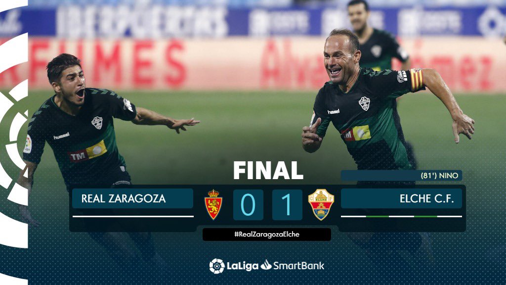 FINAL #RealZaragozaElche 0-1 (0-1)

¡Nino mete al <a href="/elchecf/">Elche Club de Fútbol</a> en la final del play-off de ascenso a #LaLigaSantander! 💥