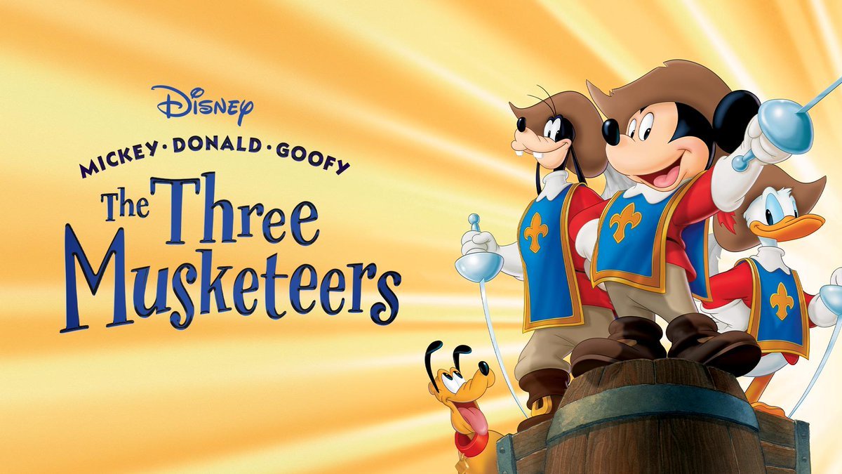 ディズニー データベース Twitter પર 8月17日 04年 ミッキー ドナルド グーフィーの三銃士 発売 ミッキーマウスの生誕75周年を記念して制作された ミッキーの初主演長編アニメーション オムニバスを除く 三銃士を夢見るミッキーたちがミニーを守る