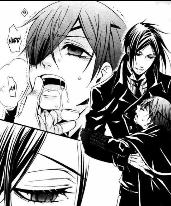 「ciel violently throwing up due to fear 」crunchの漫画