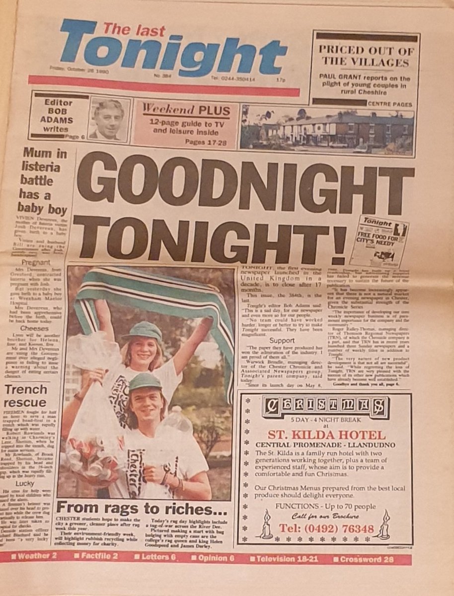 banks247's tweet photo. Anyone in #Chester remember this short lived newspaper? Chester Tonight. #InTheLoft https://t.co/MjYzfa8k5i