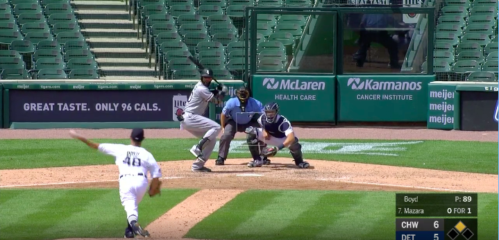 (4.8 inches). 84% of the pitches he has thrown in 2020 have been 4-seamers or sliders.Hitters, I would suspect, are instructed by their coaches to watch video of Boyd's ff and sl rps.Boyd releases his slider lower and closer to the first base side, as can be seen below.