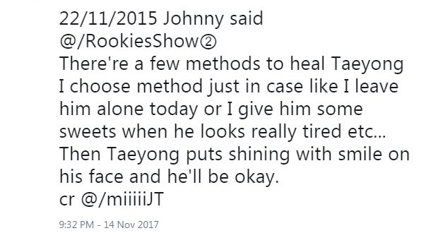 Johnny, who knows taeyong the besy