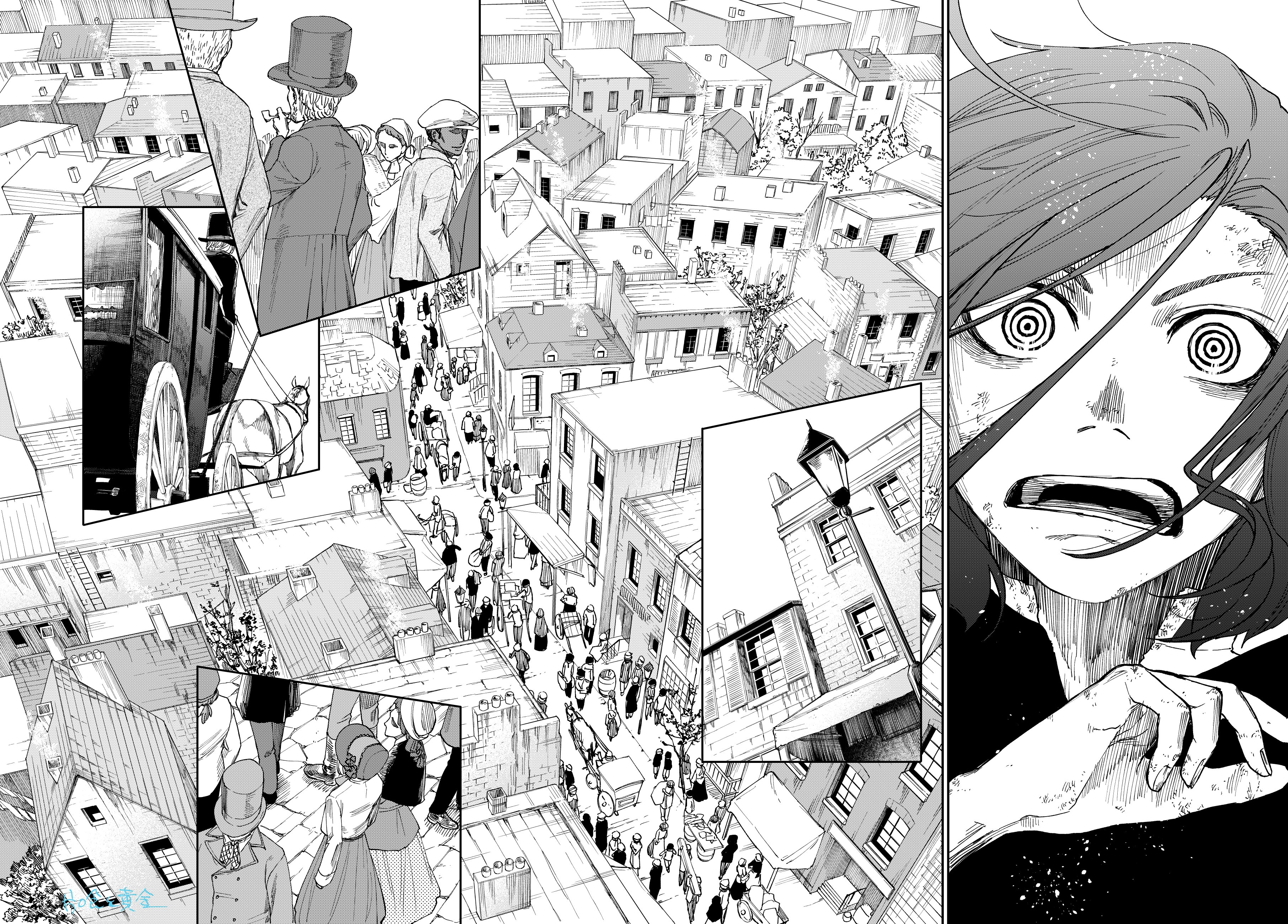 北野詠一 Kitano Eiichi 19世紀アメリカ横断旅漫画 片喰と黄金 を描いています 広々としたアイルランドや船の生活 危険なニューヨーク 激安宿 砂浜 猫 豪快な滝を眺めながらコーヒーと焚火 鉄道 元気一杯 精神 なアメリアたちとトラベル タイム