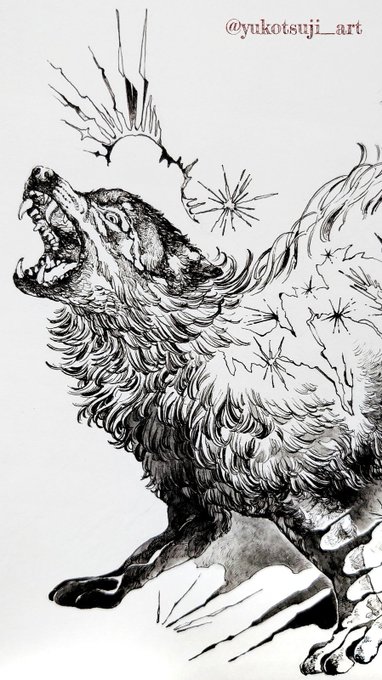 「(無題)」

作品の一部、とそのアップ。
雷をイメージして描いていたのですが、
自分の力量不足で断念してしまった絵です。
しかし気に入っている部分は見てもらいたかったのでトリミングしました。 
