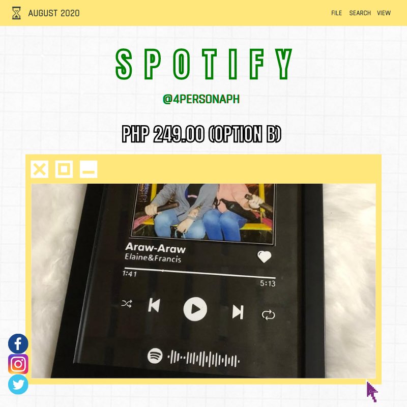 _4personaph's tweet photo. 📌 SPOTIFY FRAME (working spotify code)
- size: 5R & 8R
- GLASS FRAME (for low-profit)
- HIGH QUALITY FRAME (directly from our supplier) (white or black)
- perfect gift to anyone or design to your room
DM us for inquiries! Thank you for supporting our small business! 💛 https://t.co/baprHKZMfS