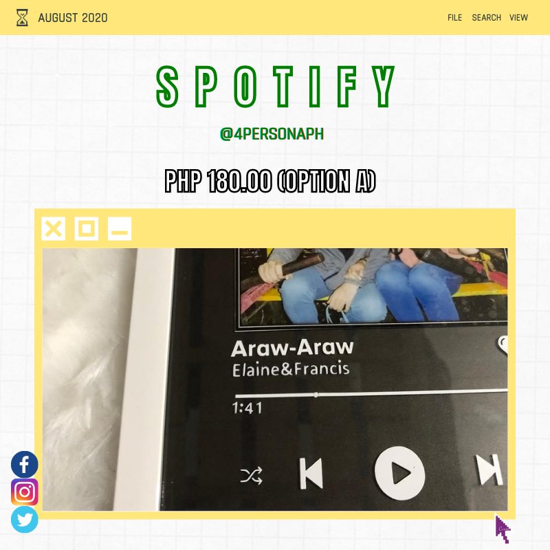 _4personaph's tweet photo. 📌 SPOTIFY FRAME (working spotify code)
- size: 5R & 8R
- GLASS FRAME (for low-profit)
- HIGH QUALITY FRAME (directly from our supplier) (white or black)
- perfect gift to anyone or design to your room
DM us for inquiries! Thank you for supporting our small business! 💛 https://t.co/baprHKZMfS