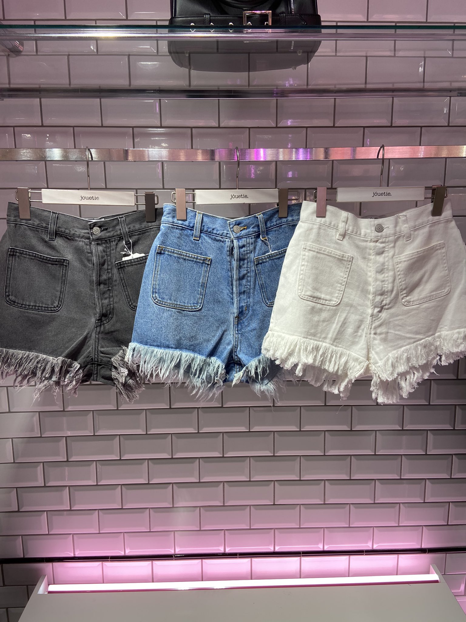 フリンジデニムショートパンツ フリンジデニム ショートパンツ
