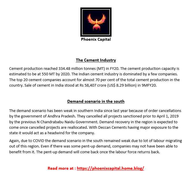 The Cement Industryand #Demand scenario in the south
