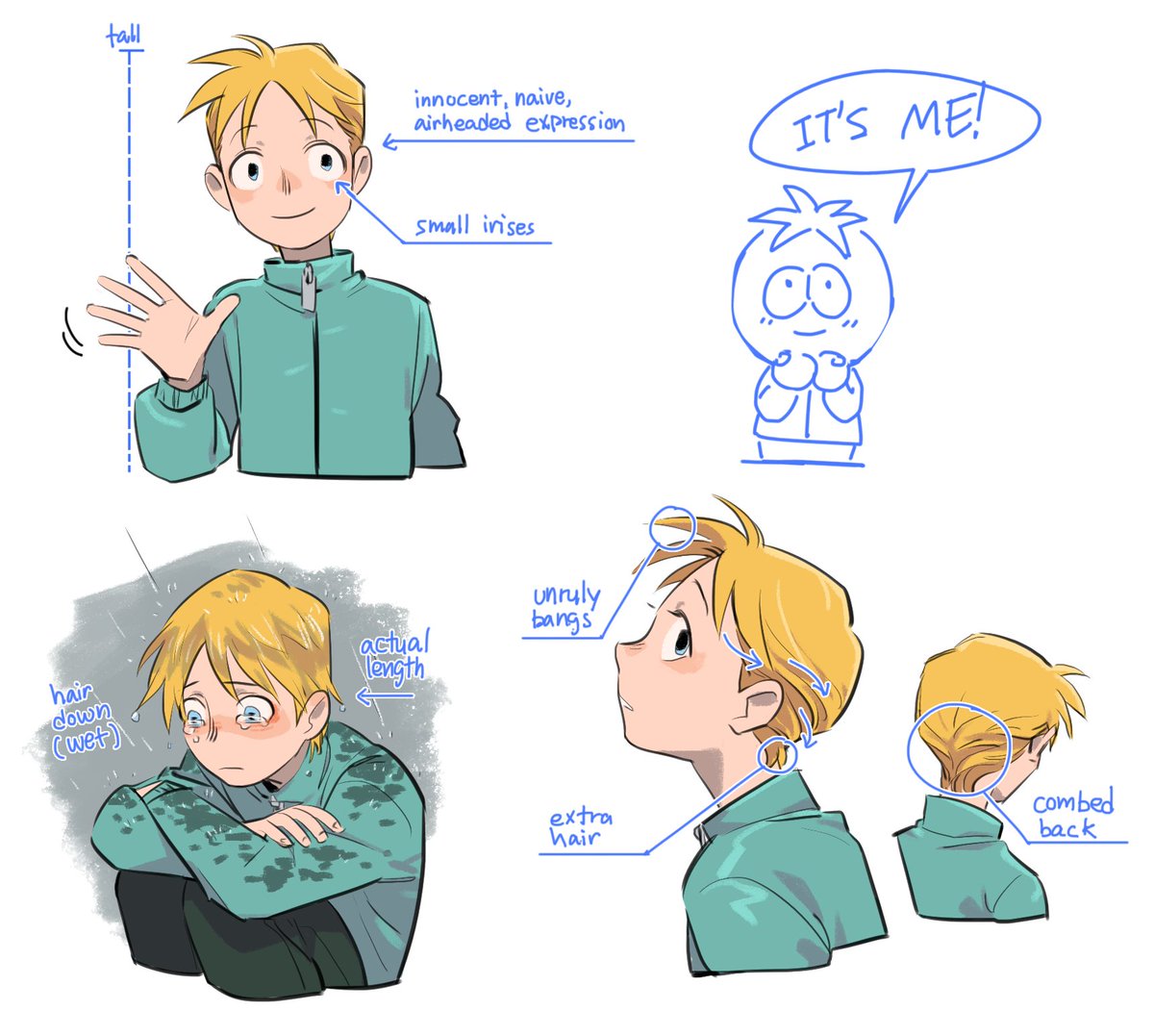 butters drawing headcanons 