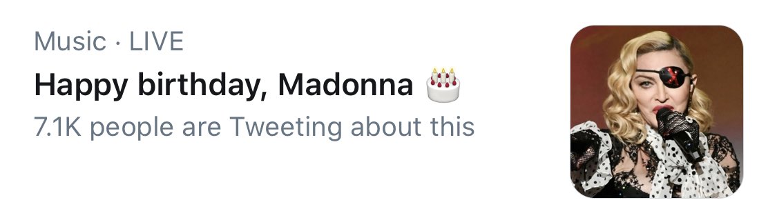 Does anyone know why Happy Birthday, Madonna is trending? 