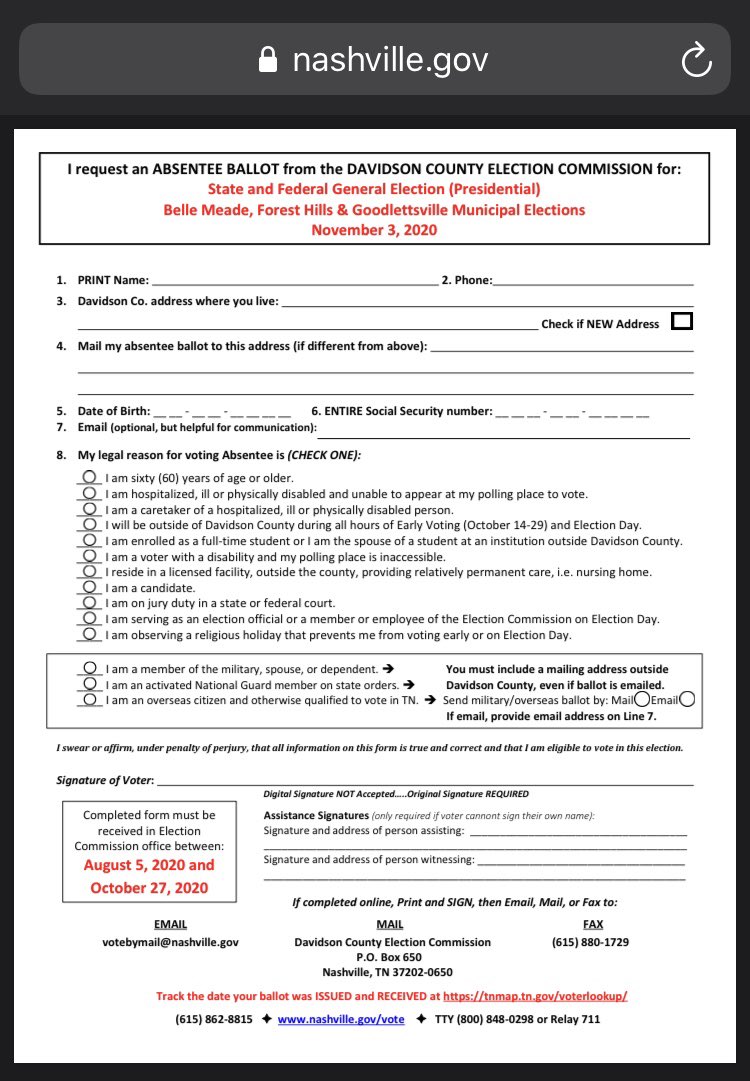 3) The absentee ballot application itself which includes the language “ill, hospitalized, or physically disabled...”This is the box a voter checks if the voter falls into any of the categories outlined by the  @CDCgov.