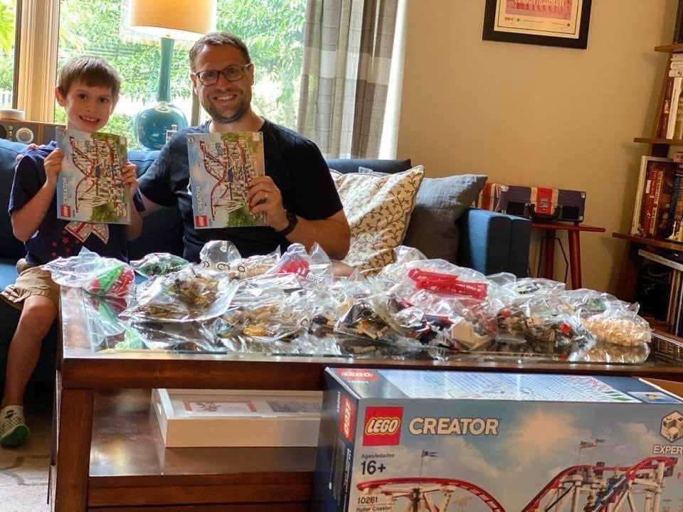 DclDuo's tweet photo. For national 🎢 day. Tackling the @LEGO_Group coaster set with my son. Watch out for video of the build later this week once it’s done. @ThemeParkHop thought of you guys immediately! @DclPodcast as close to the Incredicoaster at home as I can get. #thiscouldtakeawhile https://t.co/1fVCyXU8xW