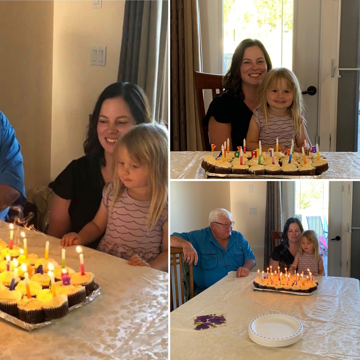 Summer birthday’s are the best #celebrate #family #cupcakes #alotofcandles