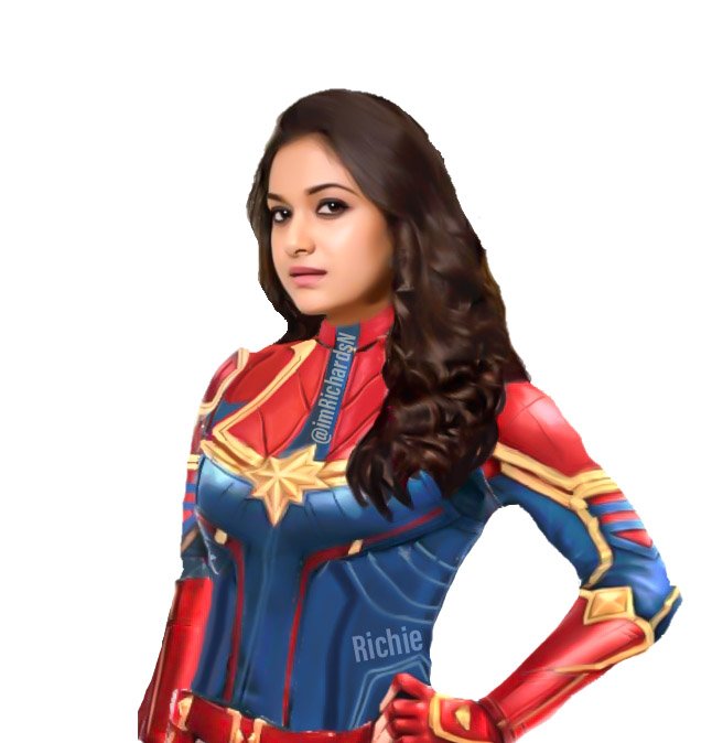 Again recreating my own hand made drawings into digital sketches #CaptainMarvel  thalaiviii should do super hero movie in future @KeerthyOfficial Ms paint art #KeerthySuresh