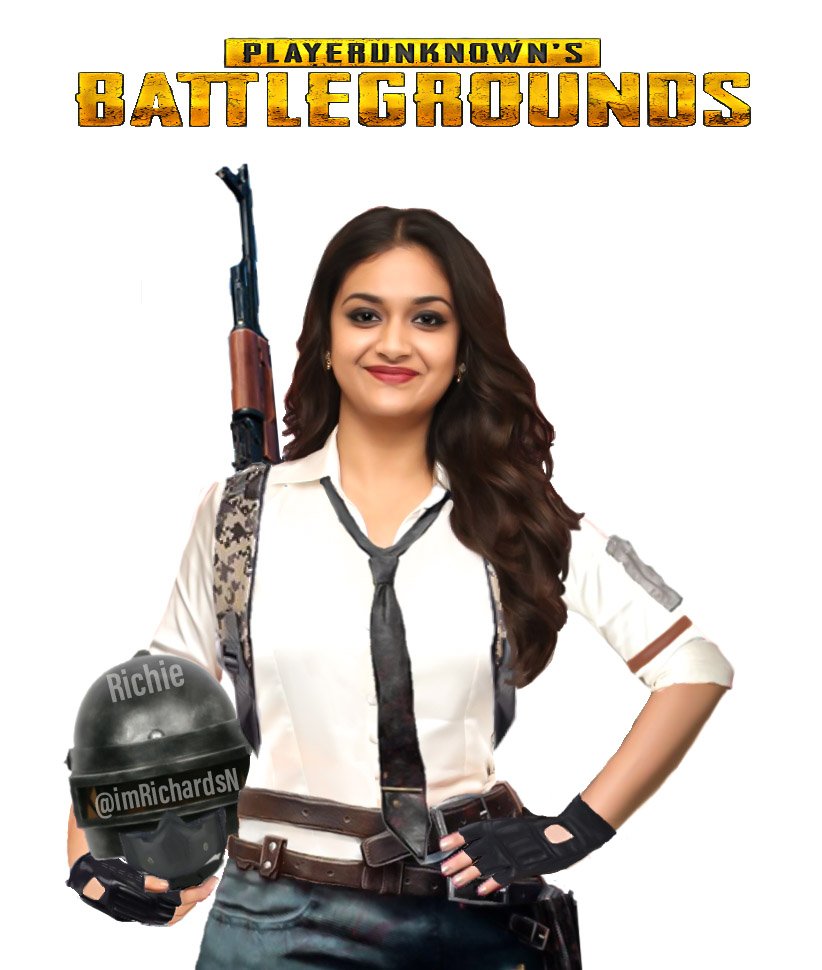 This one  my favThalaiviii in PUBG costume  @KeerthyOfficial Till now I don't know how I made this!Ms paint art #KeerthySuresh