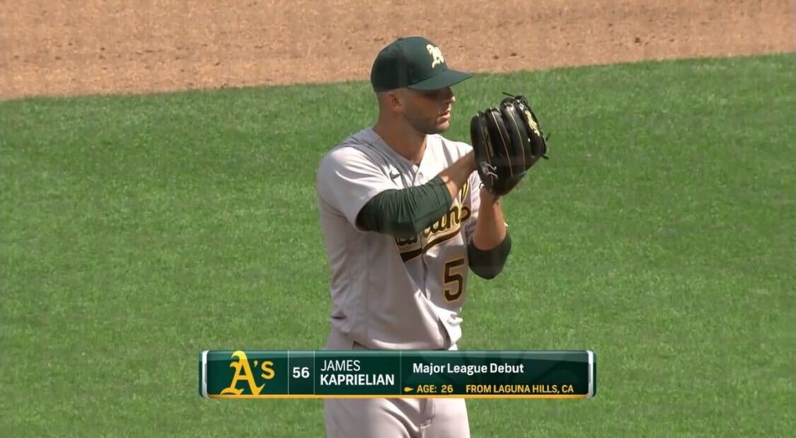 19,793rd player in MLB history: James Kaprielian- 1st round pick by NYY in '15 out of UCLA- traded to OAK in Sonny Gray deal in July '17- Tommy John surgery + various other injuries have limited him to just 97.1 pro IP (68 of which came in '19); he missed all of '17 and '18