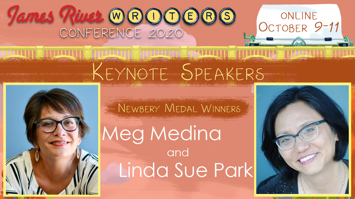 JRW is excited to welcome Newbery Medalists @MegMedina and @LindaSuePark as keynote speakers for this year’s conference. Join us in October to hear these brilliant writers discuss finding community as a writer and advocating for young readers. Register: jamesriverwriters.org/annual-writers…