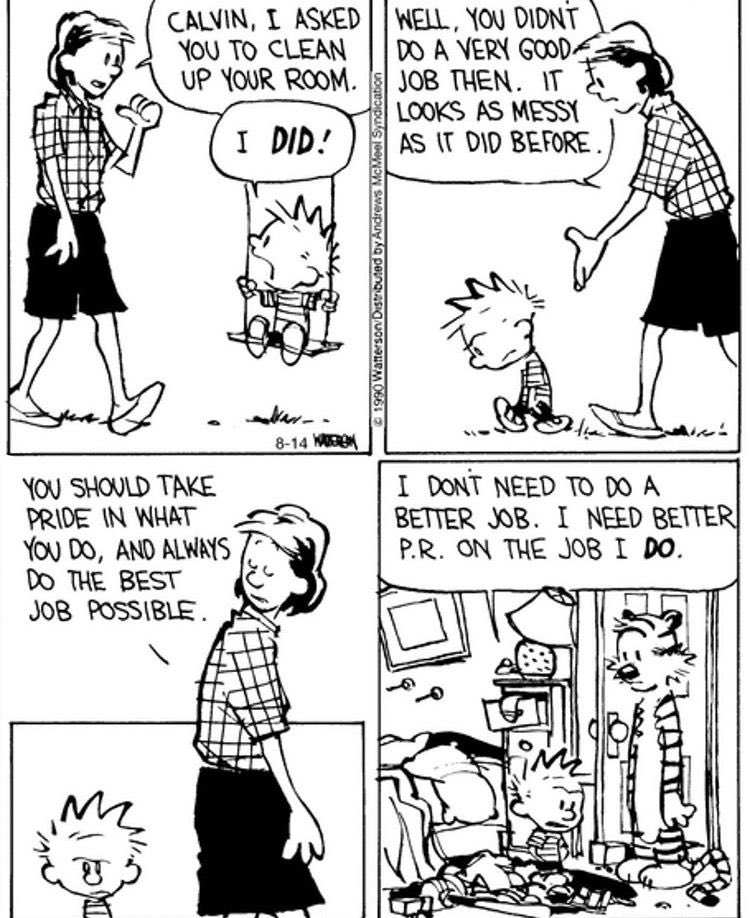 Calvin as a child is Trump as an adult.