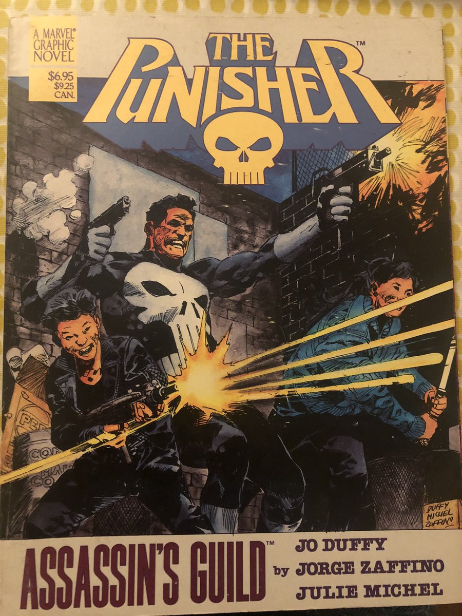 Marvel GN: Punisher Assassin’s Guild. Duffy/Zaffino. (I’m not sure trust a apostrophe is in the right place. The guild belongs to one assassin?).Story’s fine. The art is sublime. Zaffino made even the most boring page interesting. 9/x