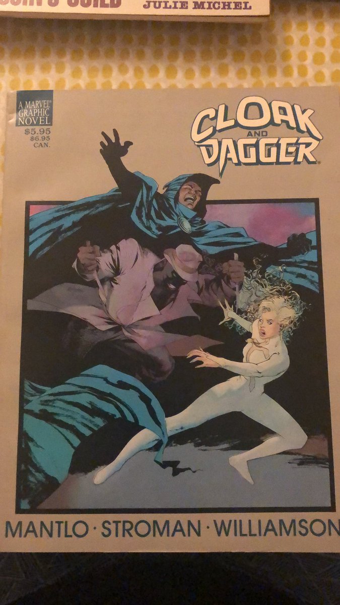 Marvel GN: Cloak & Dagger Mantlo/Stroman/Williamson. Confession: I’ve never read this. It’s a fascinating looking thing with flashes of Stroman but tonnes of Williamson and his lines. I love to look at bits of it and will read it one day. 10/x