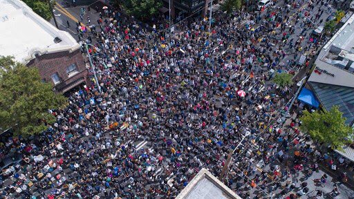 AND THAT’S THE WAY IT IS...
Thousands of Seattle Democrats gather to demand mail-in voting because it’s too dangerous to vote  in-person.
