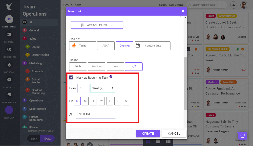 TaskPigeon's tweet photo. "With recurring tasks, you can have a task be created on a recurring schedule that suits you." https://t.co/RlyvBTgZlP https://t.co/6odWtBxd7O