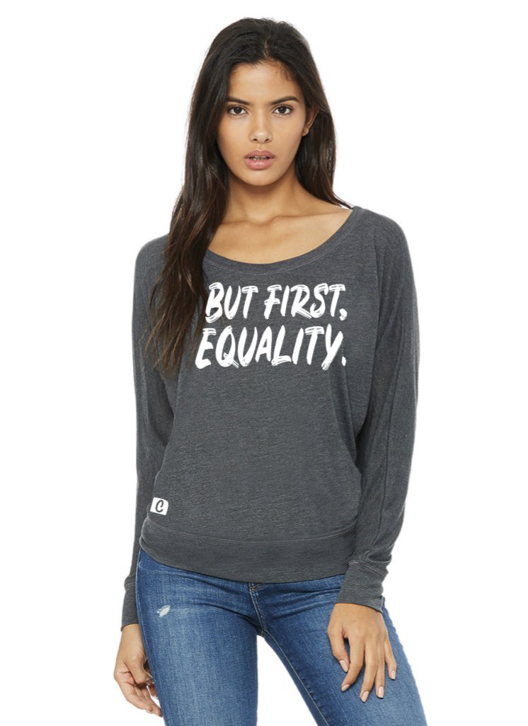 YAY!! Our Equality shirts are restocked! 
If you have been patiently waiting for your size, I thank you!!

Shop them all here: clotheswithacause.net/collections/bu…

#butfirstequality #clotheswithacause #PeopleOverProfit #shopwithpurpose