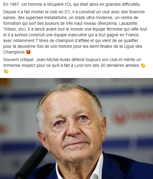 LMDFoot_'s tweet photo. Le parcours de Jean-Michel Aulas à Lyon force le respect 👏👏 https://t.co/oKlGenSvPB