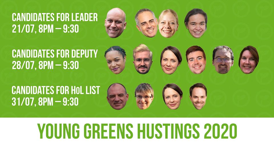Then  @thomashazell1 pulls out the bag an amazing series of online hustings for the Green Party leadership and House of Lords elections!Dozens tune each night to hear from our candidates on everything from their vision for the Green Party to their favourite biscuit! 