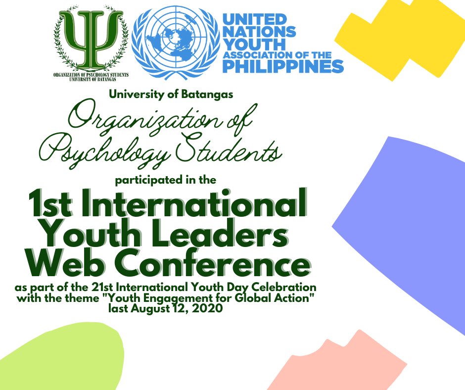 UB_OPS's tweet photo. OPS took part in the first ever International Youth Leaders Web Conference. OPS had been accepted as one of the participating student organization in the said event and the only student org that participated and represented Batangas Province.
#UBOPS. #PsychPower. #OPStoppable. https://t.co/FjBpRvHA0n