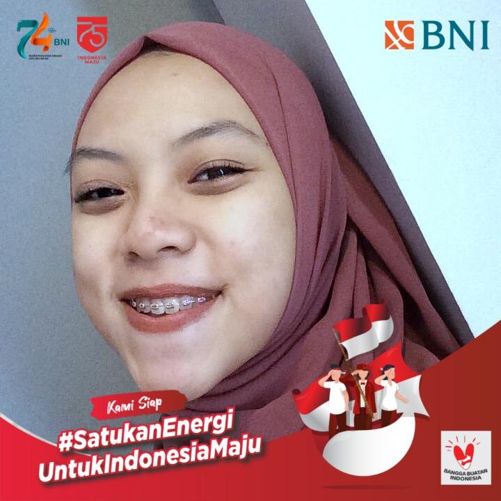 Kami siap #SatukanEnergiUntukIndonesiaMaju, selamat hari ulang tahun Indonesiaku !!! #SatukanEnergiUntukIndonesiaMaju #BNI46 #HUTRI75