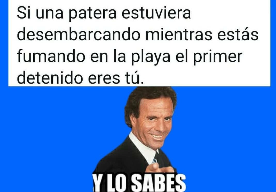 LiberaBarcelona's tweet photo. A partir de hoy nos pueden detener por fumar en la calle, pero tranquilos que si llega una patera no los detendrán. https://t.co/trCWTJbTnT