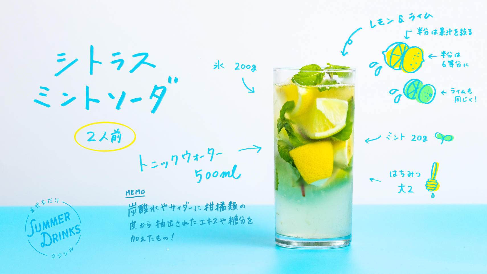 Kurashiru クラシル 混ぜるだけで完成 夏ドリンク ３選 あつ い夏をスッキリ過ごせる 夏にオススメ簡単ドリンクレシピを おしゃれに撮影してみました ぜひ試してみてくださいね クラシル 全て２人前表記になります