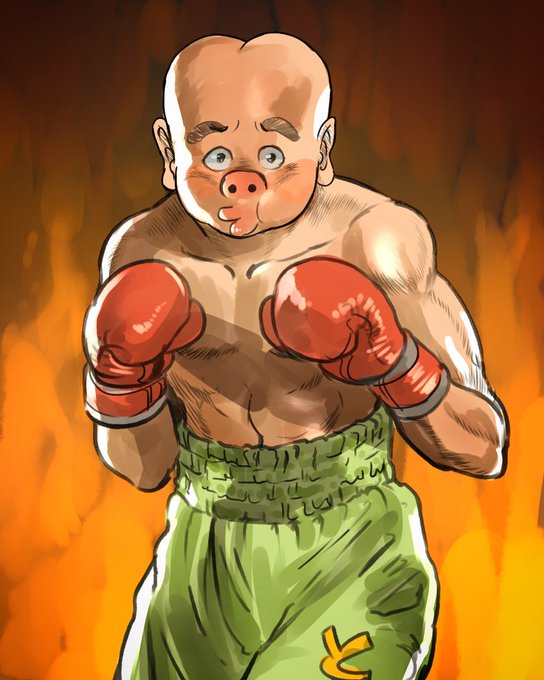 サチ…リングには世界一の男チュー吉がおれを待っているんだ
 #あしたのジョー夏のお絵描き大会 