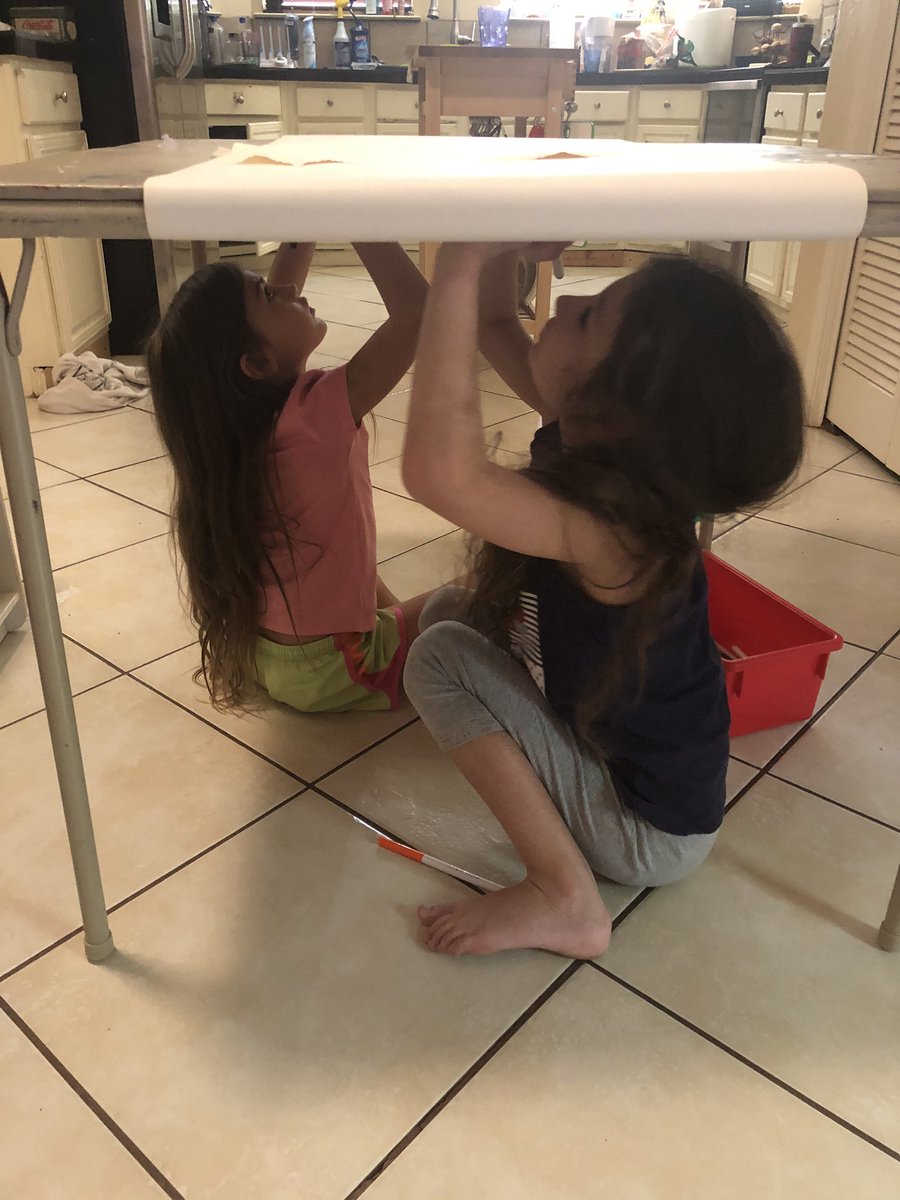 MelindaNelson's tweet photo. Why color on top of a table, when coloring underneath is more fun. #TeamNelson #Nelsongirls #createamasterpiece https://t.co/YWjQfOGMQs