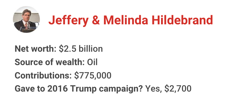 The richest president in American history has gotten financial support from nearly one in 10 U.S. billionaires. Let's meet some of them for 2020: