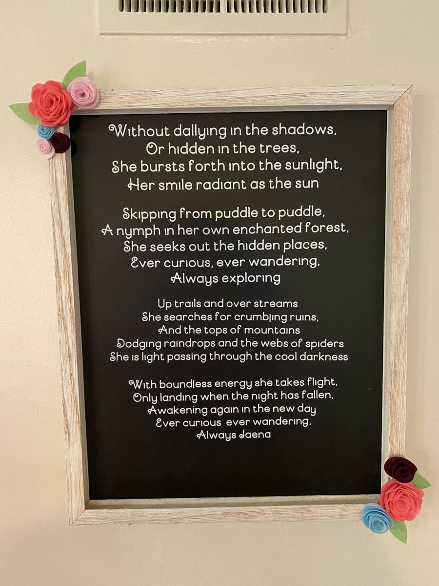 Sox81Dani's tweet photo. Put my first poem onto something beautiful for a special little girl today. Thanks to @hvwp for opening my writers heart and mind. #hvwp #nwp #poem https://t.co/y4b0sqfzFS