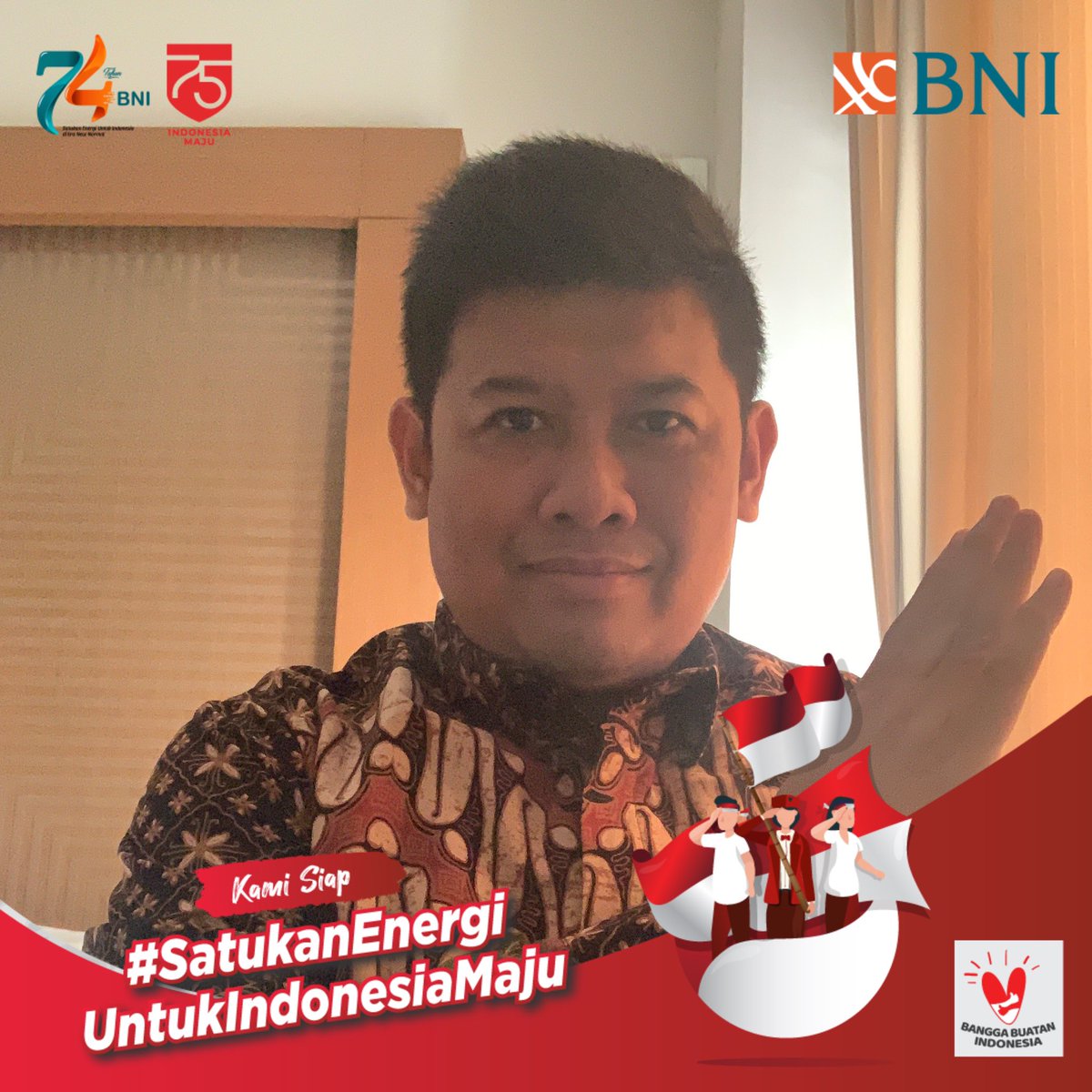 sigitnug's tweet photo. #SatukanEnergiUntukIndonesiaMaju #bni46 #HUT75RI https://t.co/we7ougimci